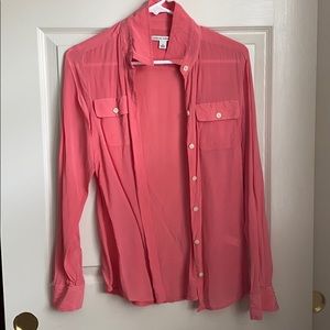 Banana republic pink silk blouse size 4